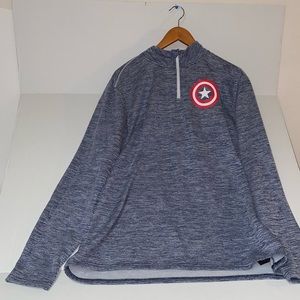 Marvel Captain America Zip Up Turtle Neck Jacket